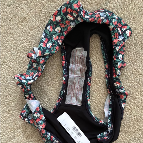 J. Crew X Liberty London Floral Bikini Set with Ruffle Details (32D/Small) - Picture 4 of 4